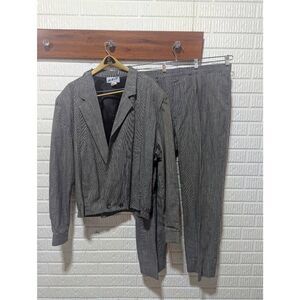 Retro American Lifestyle Men's Gray 2-Piece Chandler Bing Thanksgiving 80's Suit